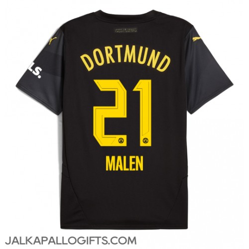 Borussia Dortmund Donyell Malen #21 Vieraspaita 2024-25 Lyhythihainen